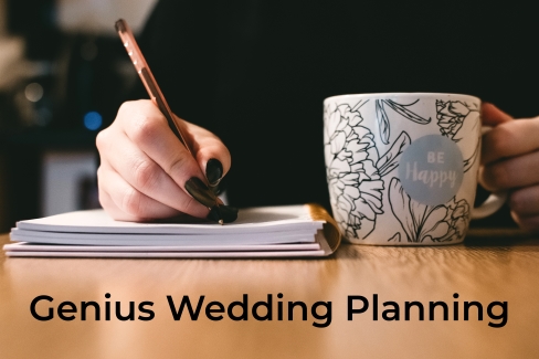 Genius Wedding Planning. Woman writing.
