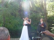 Beate and Colin, married by Jennifer Cram at
                    Bundaleer Rainforest Gardens