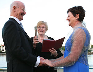 Chris and Lou married at Dockside
                      by Jennifer Cram Brisbane Marriage Celebrant