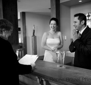 Presentation of Certificate in the bar at Spicers Peak Lodge