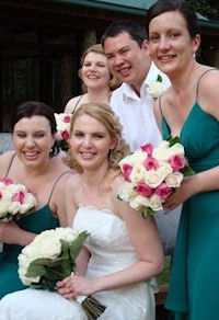 Lisa & Phil who were married at
                          Bundaleer Rainforest Gardens by Jennifer Cram,
                          Brisbane Wedding Celebrant