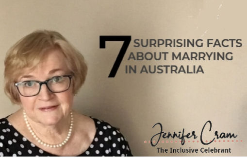 Photo of Jennifer Cram Brisbane Marriage
                  Celebrant with title 7 Surprising Facts about Marrying
                  in Australia