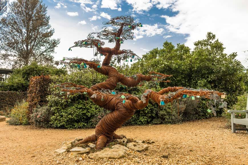 Metal bonsai
                      lovelock tree installation a Beaulieu Palace
                      House