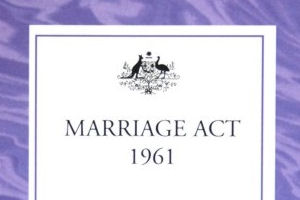Cover of the Marriage Act
                      1961 (Commonwealth)