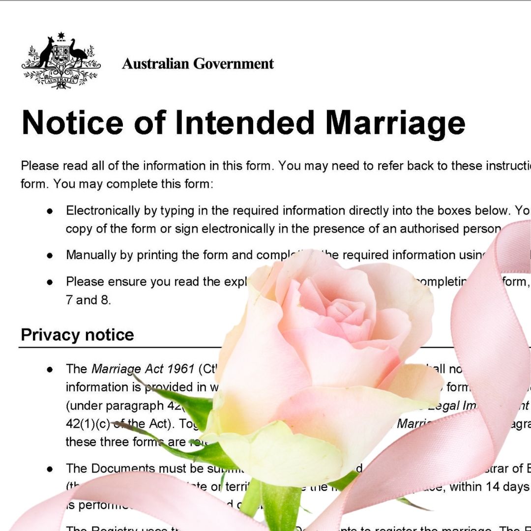 Notice of Intended Marriage
