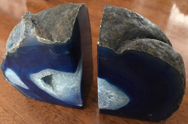 Blue Agate Geode
                    Bookends