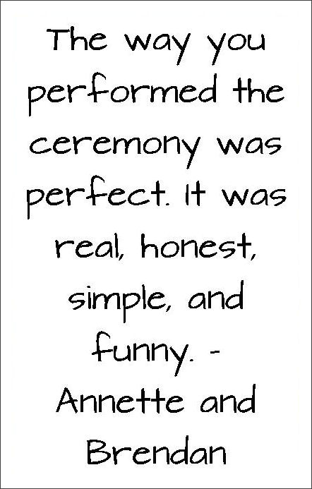 Testimonial
about Jennifer Cram, Brisbane Marriage Celebrant