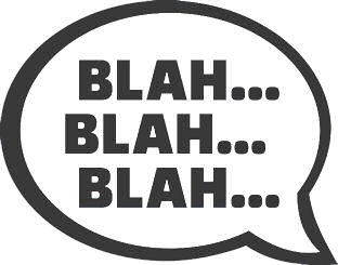Blah Blah Blah speech bubble