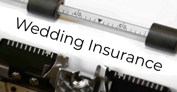 Wedding
                  Insurance form in typewriter