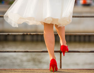 White Dress Red Shoes