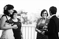 Maree and Jon with their mothers
                  during their marriage ceremony at the Powerhouse