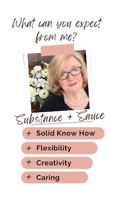 What can you expect from Jennifer Cram, Inclusive
                Brisbane Marriage Celebrant? Sauce & Substance,
                Solid Know How, Flexibility, Creativity, Caring